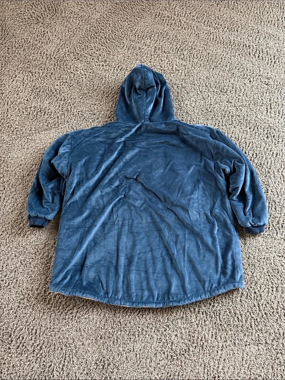 The Comfy- Cozy Navy Blue Hooded Pullover with Front Pocket